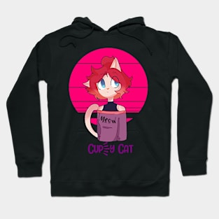 Anime Cupy Cat for Cat and Coffee Lovers Hoodie